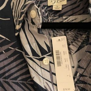 Large J.Crew classic button up shirt. Dark blue